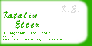 katalin elter business card